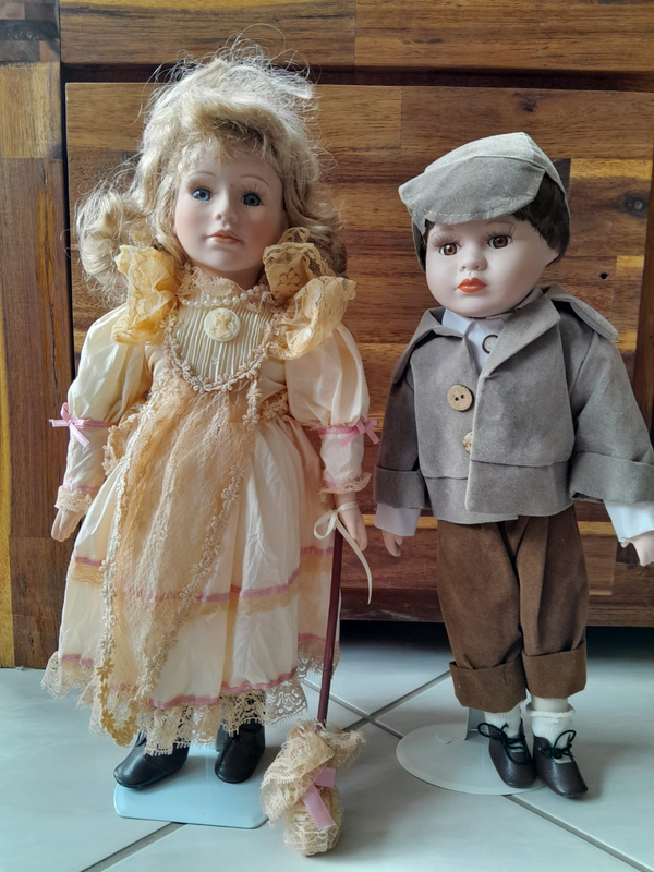 Collectable Free Standing Porcelain Dolls