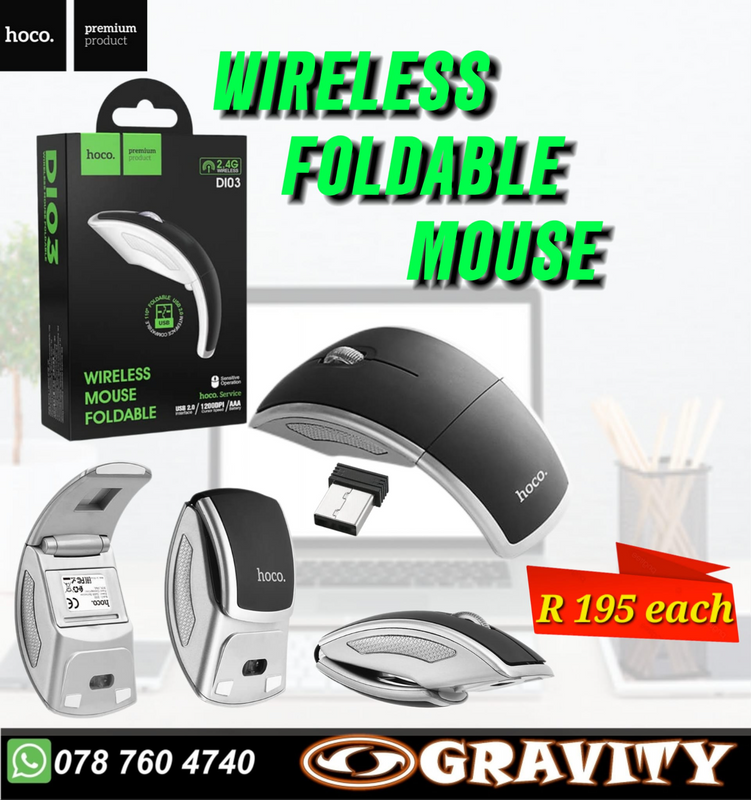 WIRELESS FOLDABLE MOUSE - GRAVITY ELECTRONICS DURBAN