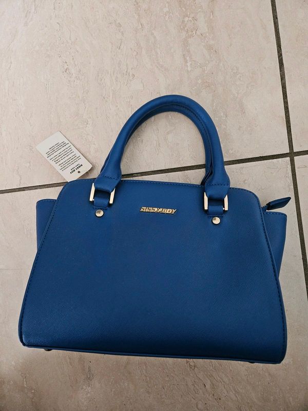 Blue Sissyboy leather bag