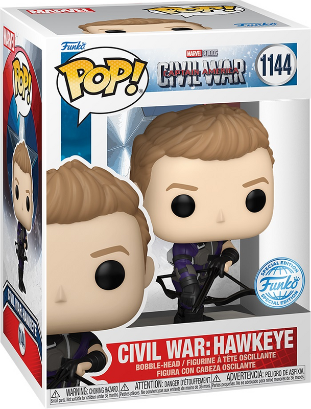 Funko Pop! Marvel 1144: Captain America - Civil War: Hawkeye Vinyl Bobble-Head (New)
