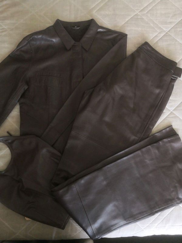 GENUINE NAPPA Leather Ladies 3 Piece