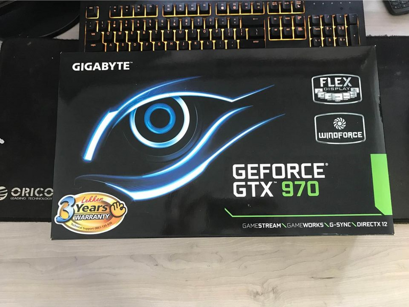 Gigabyte GTX970 Windforce 3x PCI-E graphics card (GV-N970WF3OC-4GD)