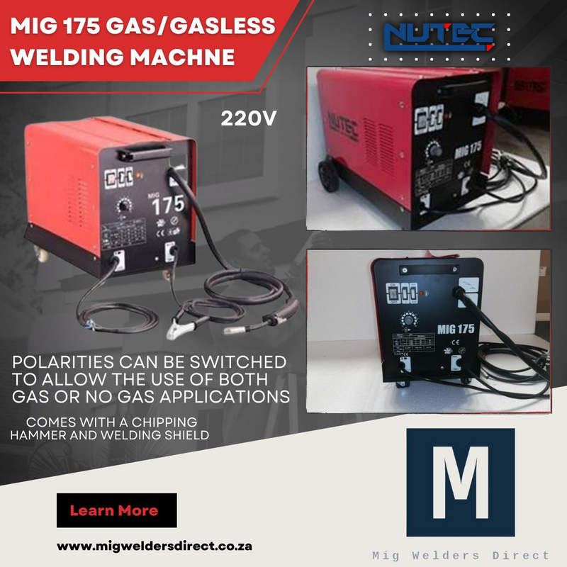 Mig 175 Single phase Welder Dual Gas No Gas 220v.