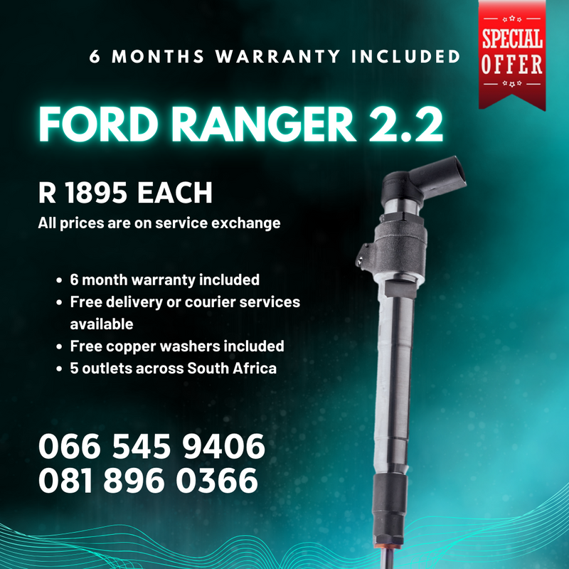 FORD RANGER 2.2 DIESEL INJECTORS FOR SALE ON EXCHANGE WITH WARRANTY