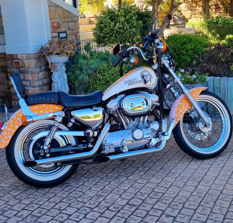 Custom harley davidson 1998 sportster 883 hugger in immaculate condition very low kilometers