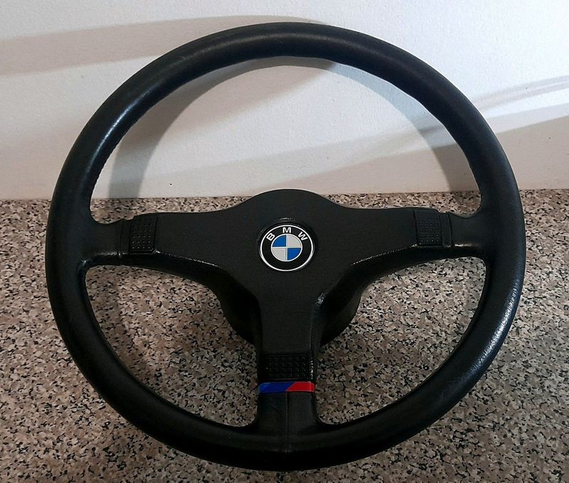 E30 bmw shadowline leather clad oem steering wheel