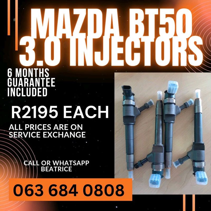 MAZDA BT50 3.0 BRAND NEW AND RECONDITIONED DIESEL INJECTORS FOR SALE WITH WARRANTY