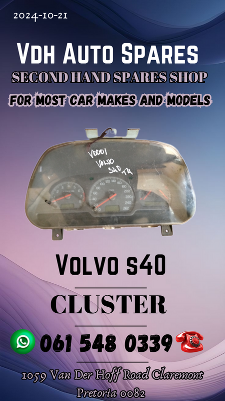 Volvo s40 cluster Call or Whatsapp me 0615480339