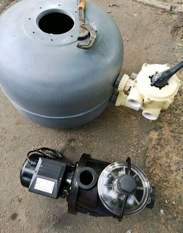 Refurbished swimming pool sand filters and pumps