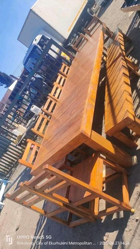 16 seater dinning with chairs and bench available