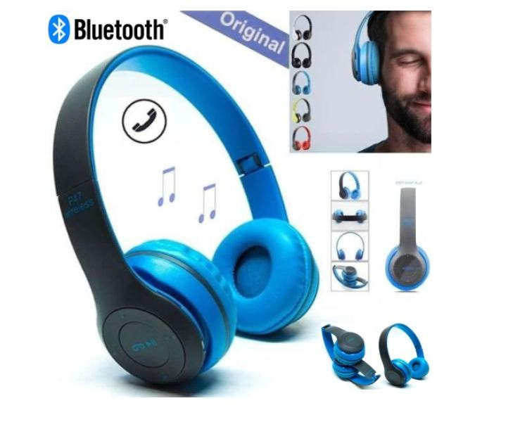 Wireless Bluetooth Bass Headphones with MP3 player, Microphone. TF Card slot (2 Available)
