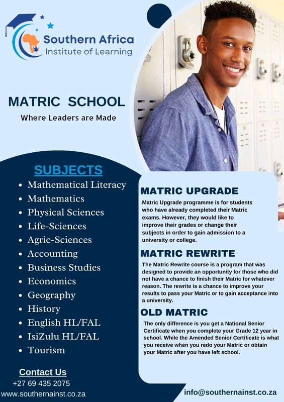 Matric and Extra Classes-Southern Africa Institute Of Learning