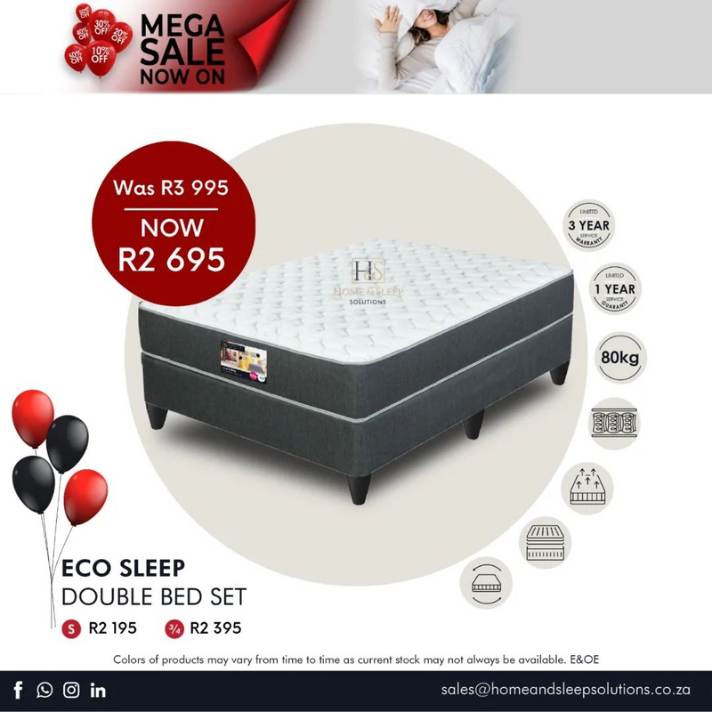 Mega Sale Now On! Up to 50% off selected Home Furniture  Private Collection Bed Sets Eco Sleep