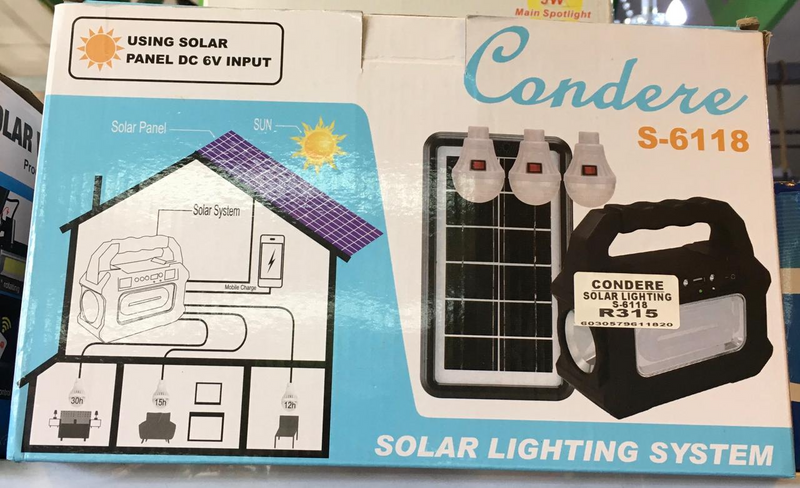 CONDERE SOLAR LIGHTING SYSTEM