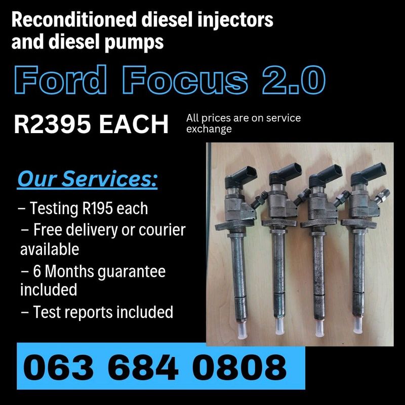 FORD FOCUS 2.0 DIESEL INJECTORS FOR SALE WITH WARRANTY