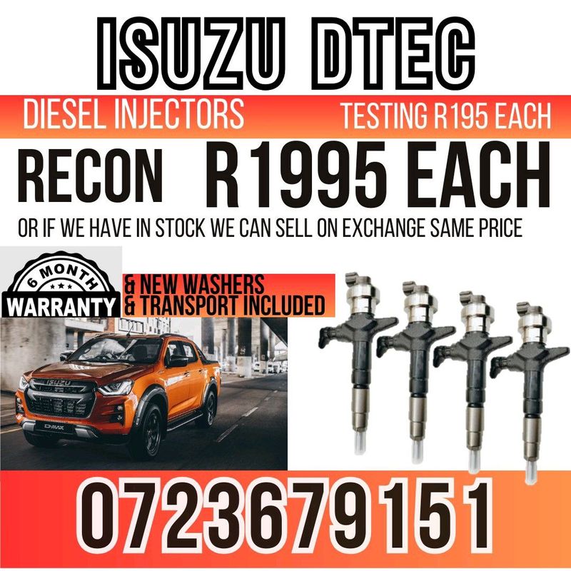 Isuzu Dtec Diesel Injectors for sale