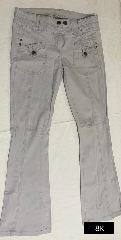 Off-white/greyish ladies casual pants, size 8
