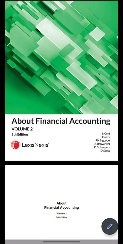 About Financial Accounting Volume 2 8th edition