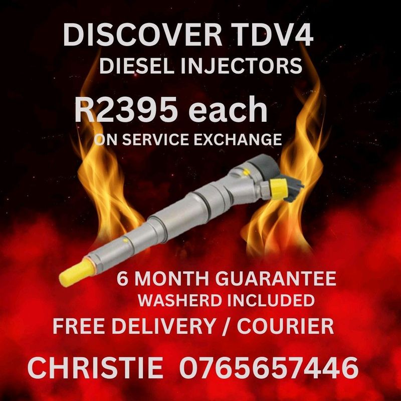 Discovery TDV4 Diesel Injectors for sale with 6month Guarantee