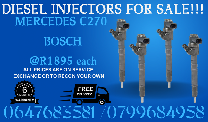 MERCEDES C270 BOSCH DIESEL INJECTORS FOR SALE WITH COPPER WASHERS