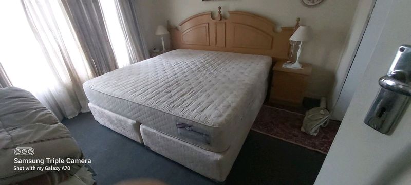 King size bed with dressing table and headboard