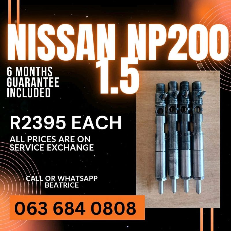 NISSAN NP200 1.5 DIESEL INJECTORS FOR SALE WITH WARRANTY ON