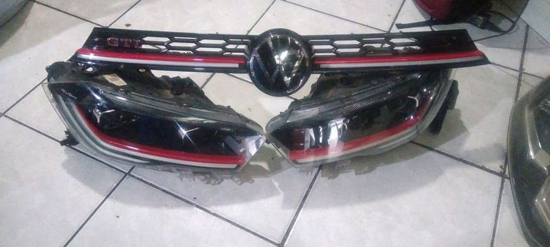 Polo 9 GTI headlight left and right side with grill