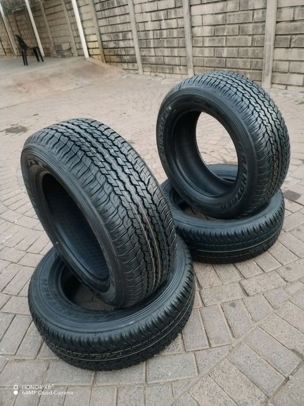 265 60 r18 d u n l o p g r a n d t r e k tyres a set of four on sale