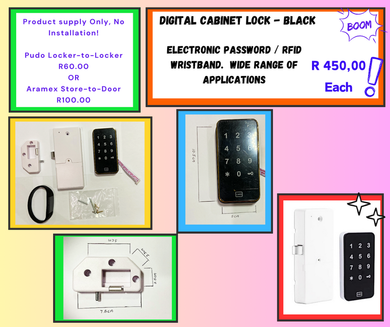 Digital Cabinet Lock - Black