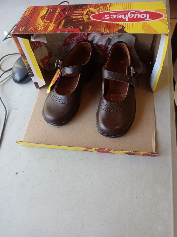 Brown school shoes never used size 10
