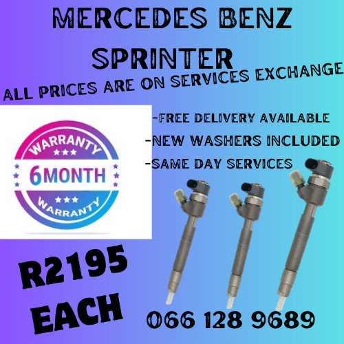 MERCEDES BENZ SPRINTER DIESEL INJECTORS FOR SALE ON EXCHANGE OR TO RECON YOUR OWN