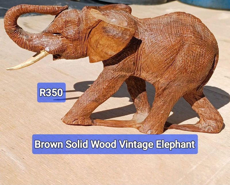 Wooden Elephant Vintage