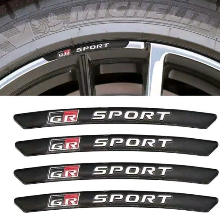 GR Sport wheel rim badges emblems stickers