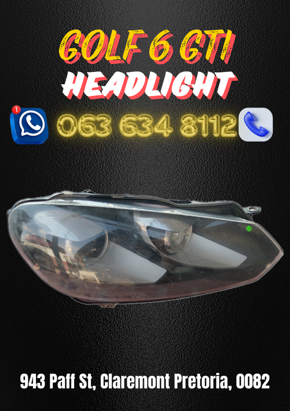 Golf 6 GTI headlight Call or WhatsApp me 063 149 6230