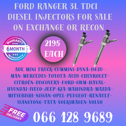 FORD RANGER 3L TDCI DIESEL INJECTORS FOR SALE ON EXCHANGE WITH FREE COPPER WASHERS