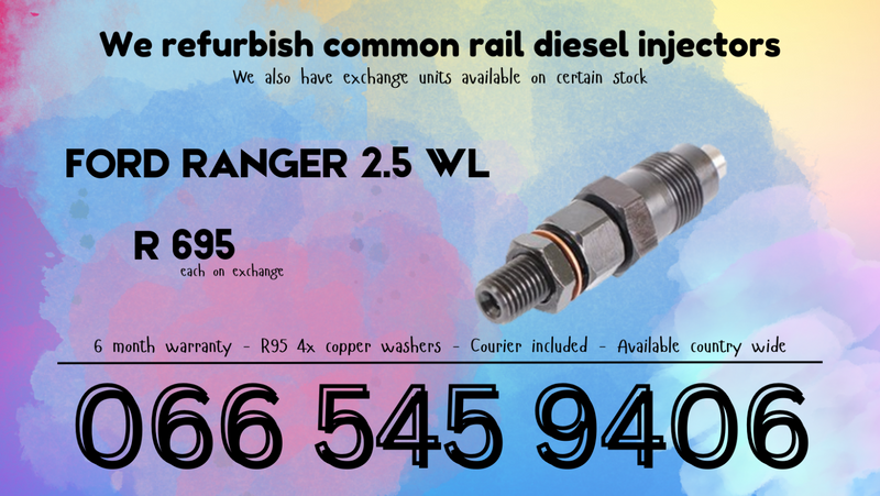 FORD RANGER 2.5 WL DIESEL INJECTORS FOR SALE ON EXCHANGE WITH WARRANTY