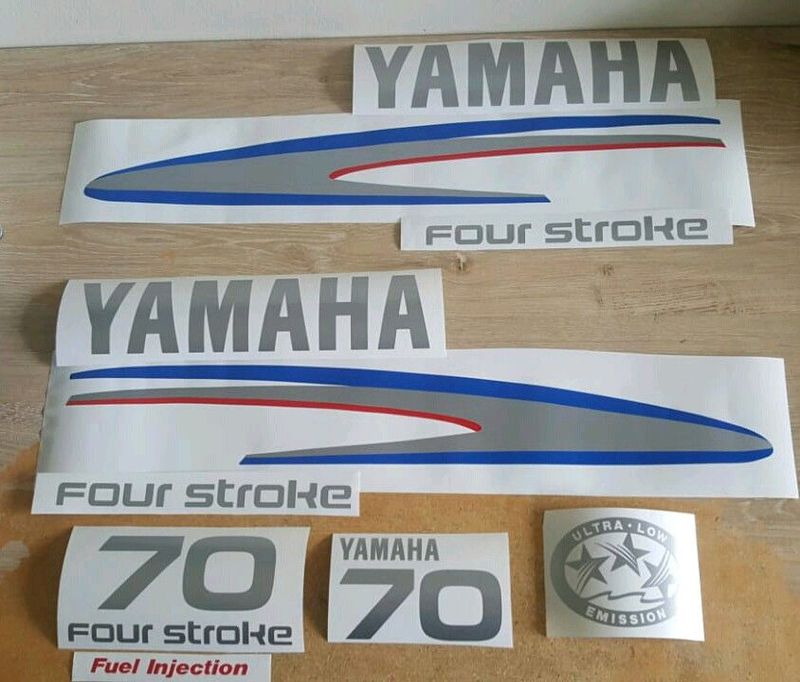 Year 2000 Yamaha four stroke outboard motor stickers decals