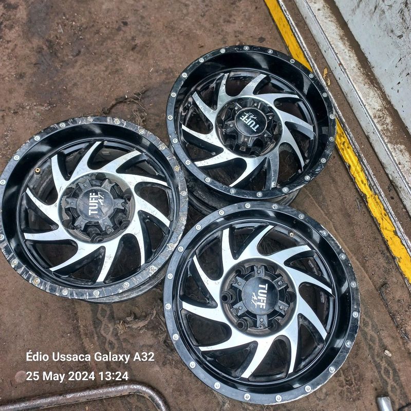 3x 15inch Mag rims for sale Good Second hand rims available R2500 both
