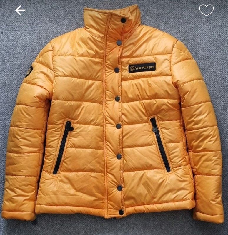 Medium Veuve clicquot jacket m-l, VCP orange puffer coat