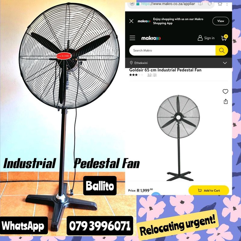 Goldair Industrial Pedestal Fan- Relocating urgent