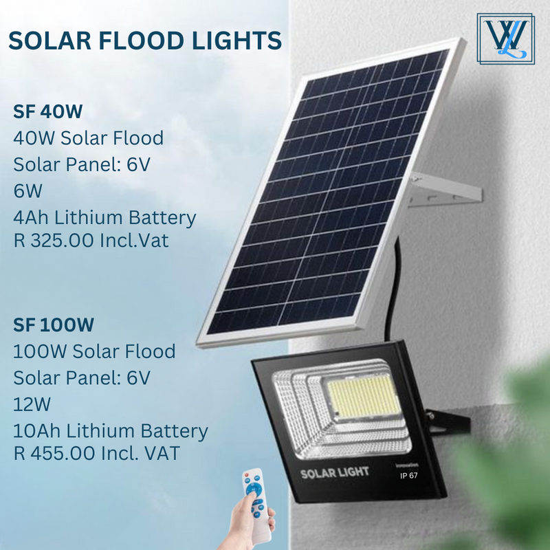 40W/ 100W Solar LED Flood Lights