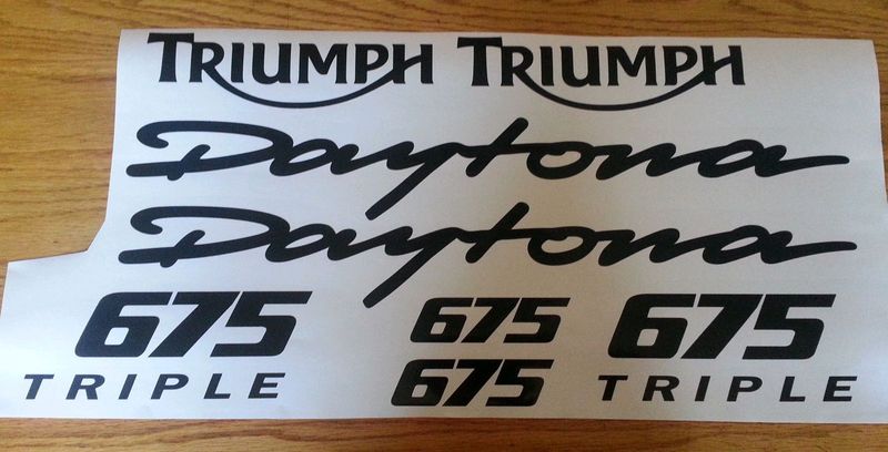 2008 Triumph Daytona Triple 675 graphics decals sticker sets