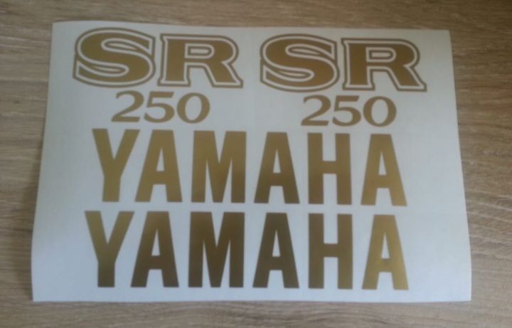 Yamaha SR 250 vinyl decals stickers set