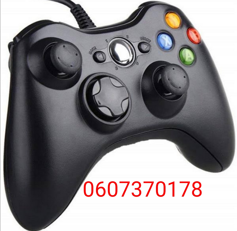Xbox 360 Wired Controller Black Colour (Brand New)