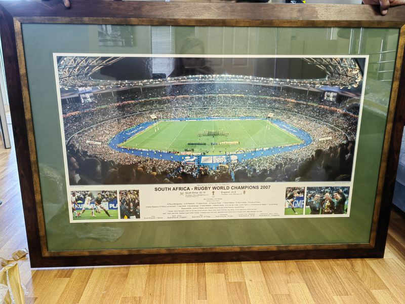South Africa Rugby World Champions 2007 - (SA vs Eng) framed memorabilia