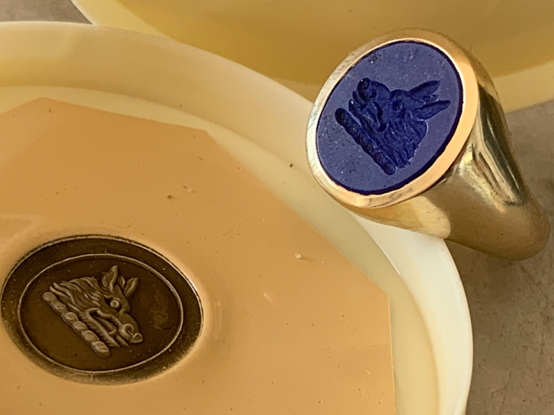 Lapis Lazuli hand engraved and set by The Master Hand Engraver : Est: 1988 Cape Town and London