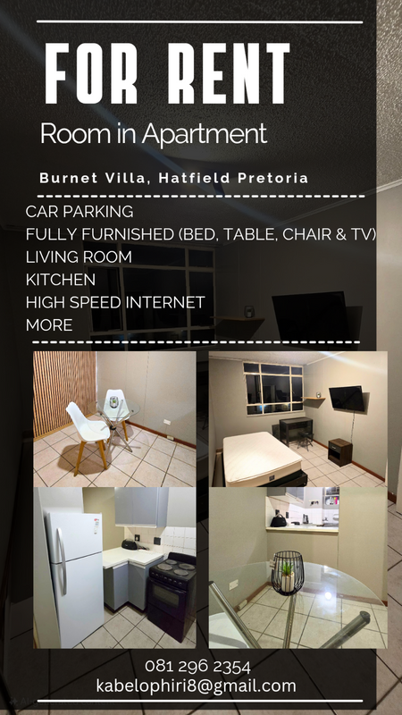 Student Room in Apartment  near University of Pretoria