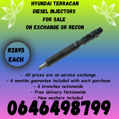 Hyundai Terracan Diesel injectors for sale on exchange 6 months warranty.