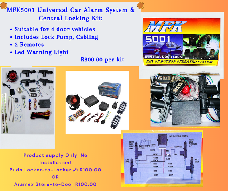 MFK5001 Universal Car Alarm System &amp; Central Locking Kit