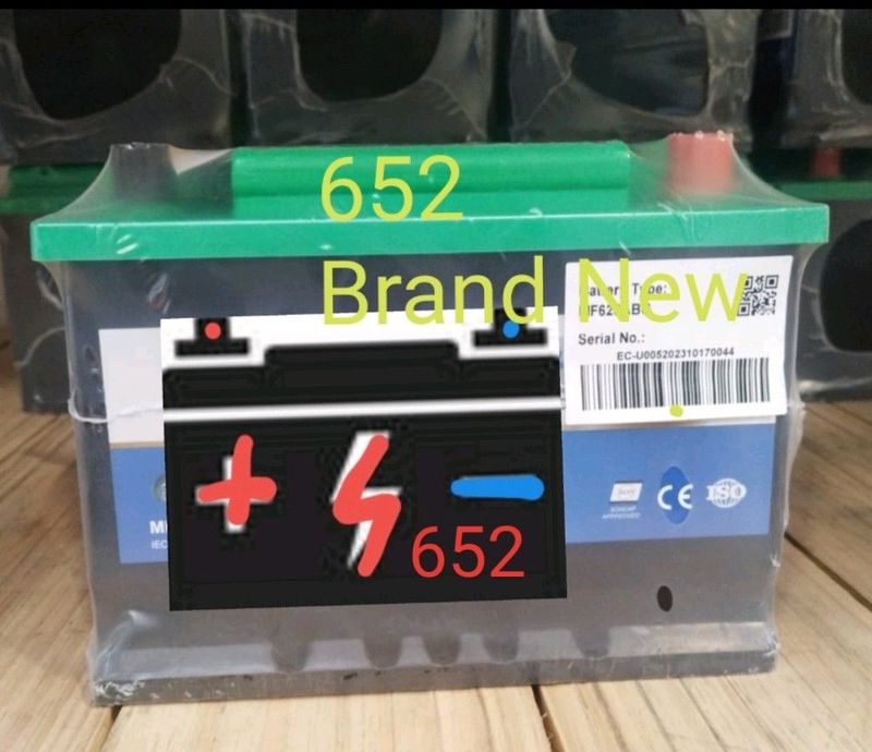 Brand new 12v  size 652 75ah 550cca battery&#39;s